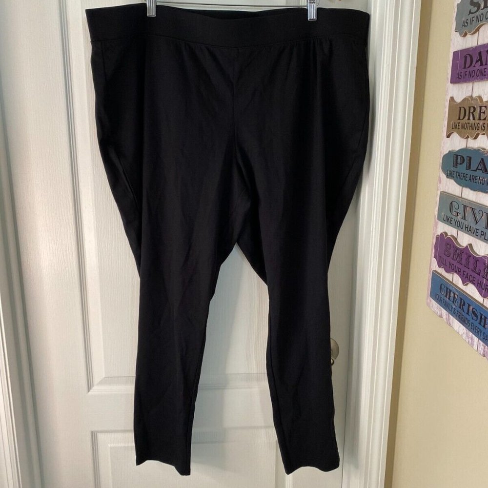 CATHERINE PLUS SZ. 4X BLACK STRETCHY LEGGINGS SLIM FIT PANTS